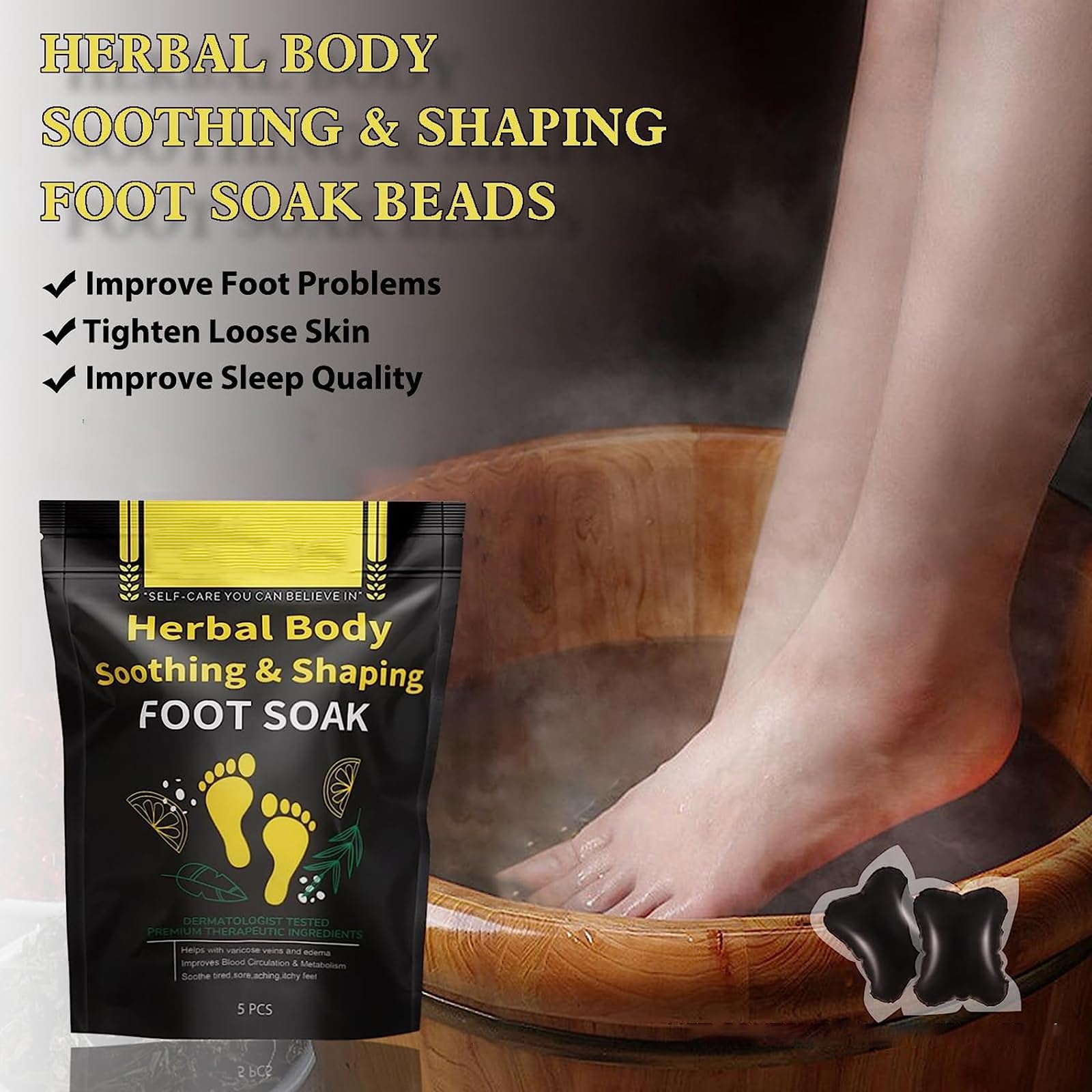 Whycalon foot soak beads shaping nourishing—soft, smooth feet after every soak.