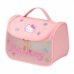 WIEEZN Cute Cartoon Women's Toiletry Bag front view for travel organization.
