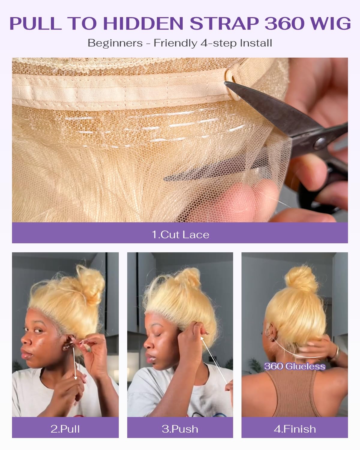 wigcool 26inch-613-blonde-360-wig delivers dramatic length with smooth, defined waves.