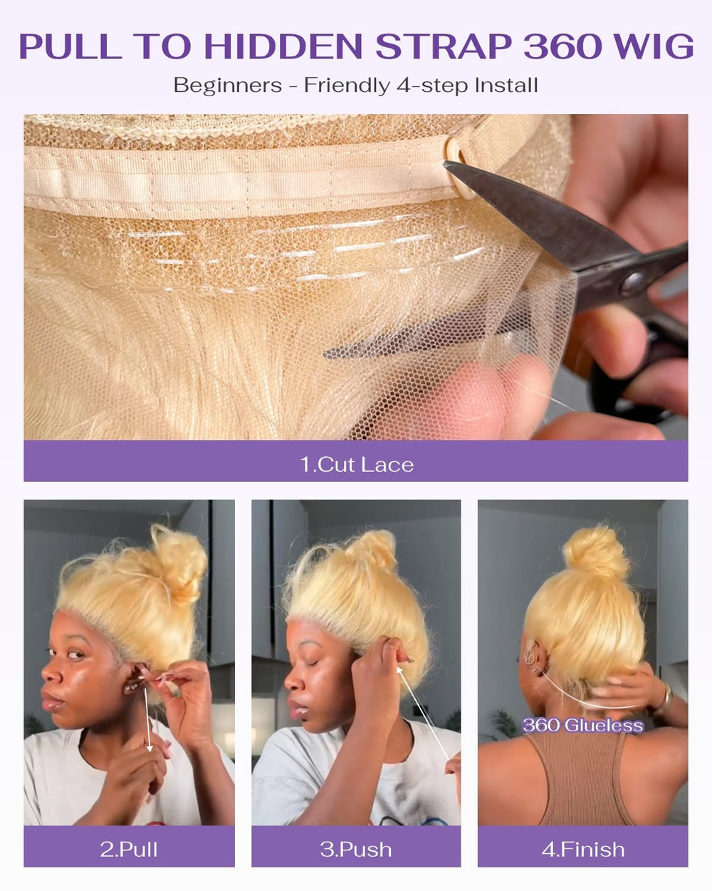 wigcool 26inch-613-blonde-360-wig delivers dramatic length with smooth, defined waves.