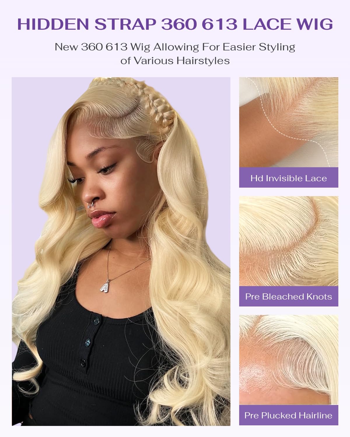 wigcool pre-plucked-hairline-baby-hair-613-wig with natural front detail for realism.