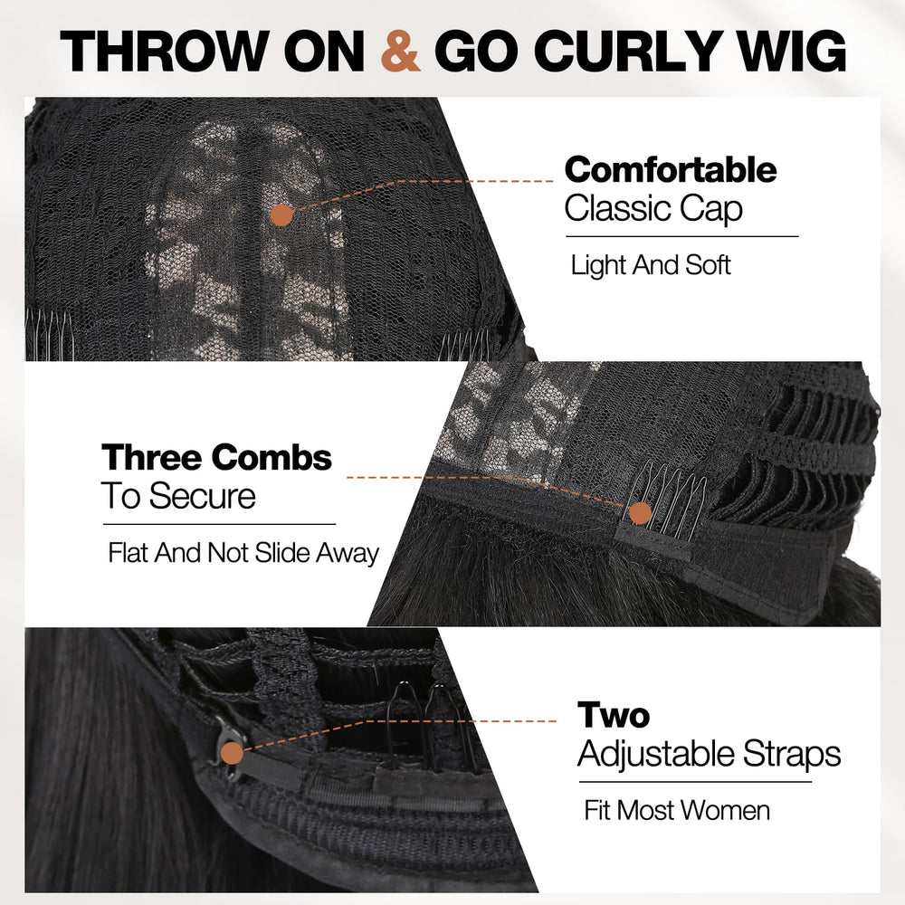 WIGER Yaki texture wavy wig packaging image for ready-to-wear appeal.