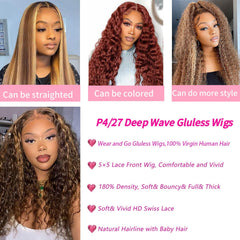 Wighottie 5x5 HD lace closure detail demonstrates natural-looking hairline and parting.
