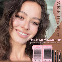WIGICD lash clusters brush helps even separation during application.