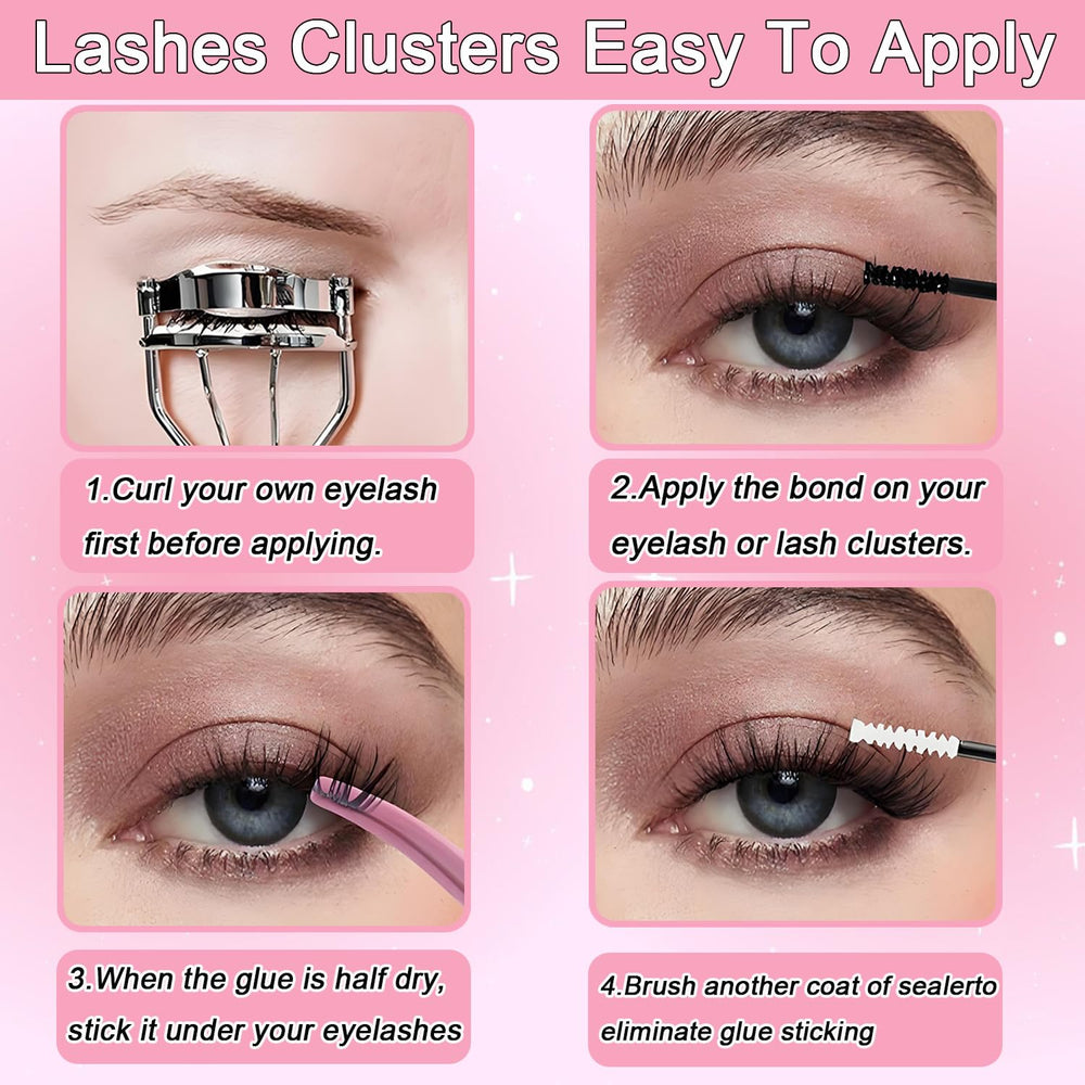 WIGICD lash clusters case keeps components organized for at-home DIY.