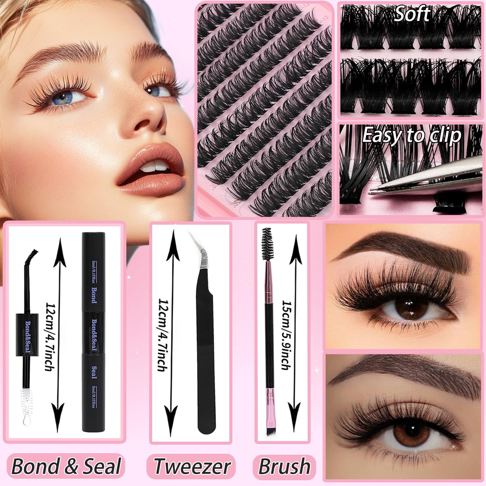 WIGICD lash clusters tweezers enable precise placement for flawless results.