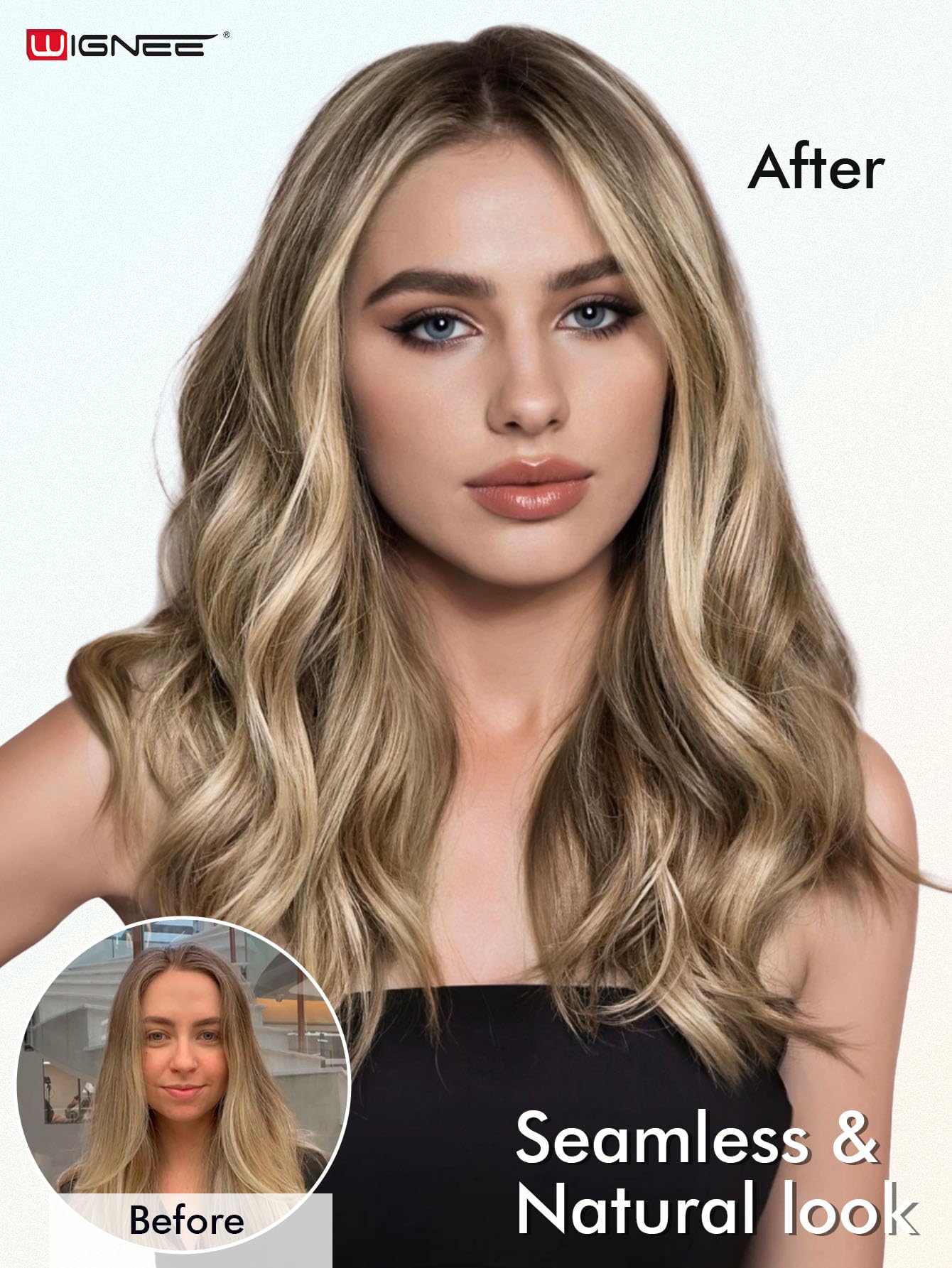 WIGNEE-100g-two-pcs-hair-extensions highlight substantial volume without heaviness
