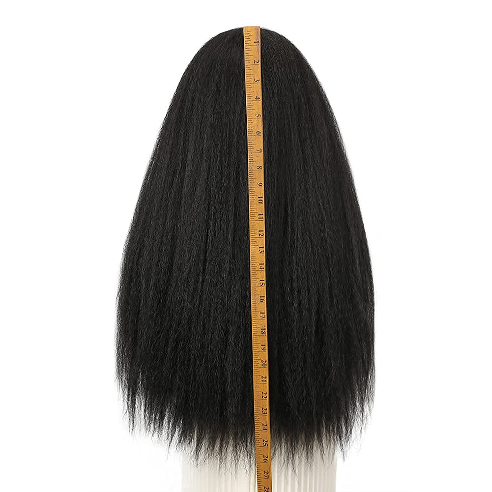WIGNEE kinky straight headband wig 26in ponytail-ready design