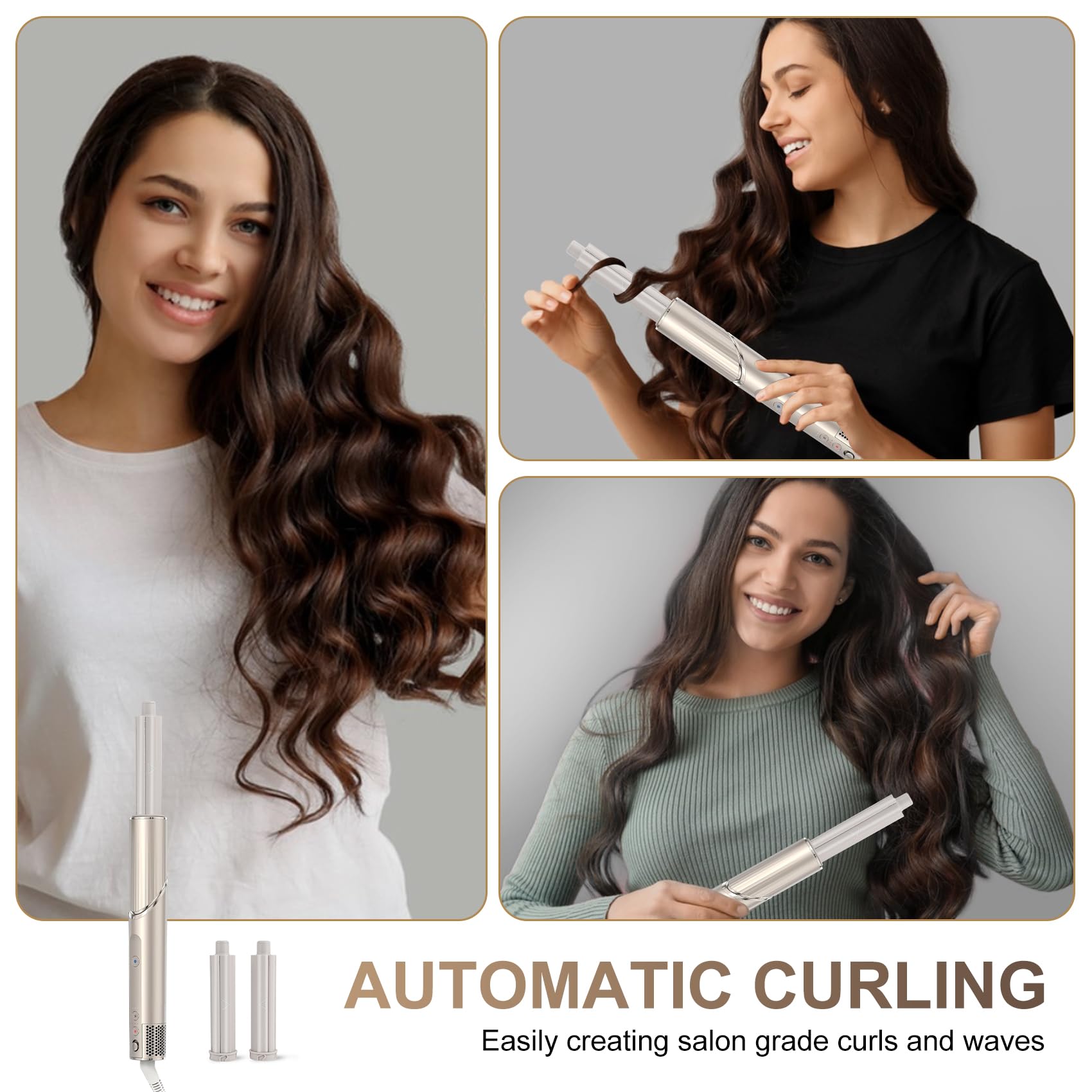 WIIKAI versatile styling options enable curls, waves, or volume