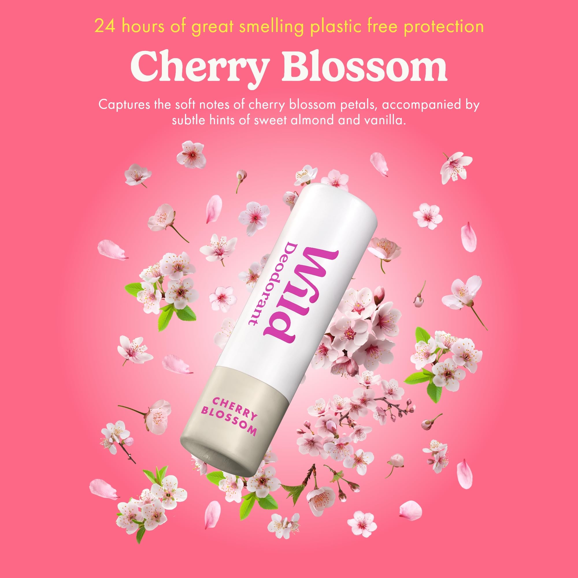 Wild mini deodorant application close-up for easy daily use.