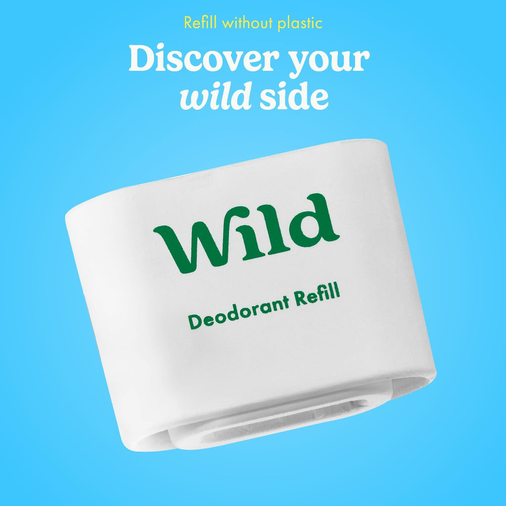 Wild mission reduces waste by offering sustainable refillable deodorant options.