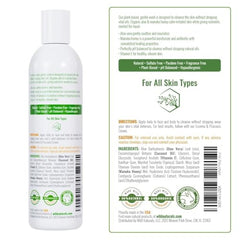 Wild Naturals eczema body wash lather shot demonstrates creamy cleansing ideal for dry itchy skin