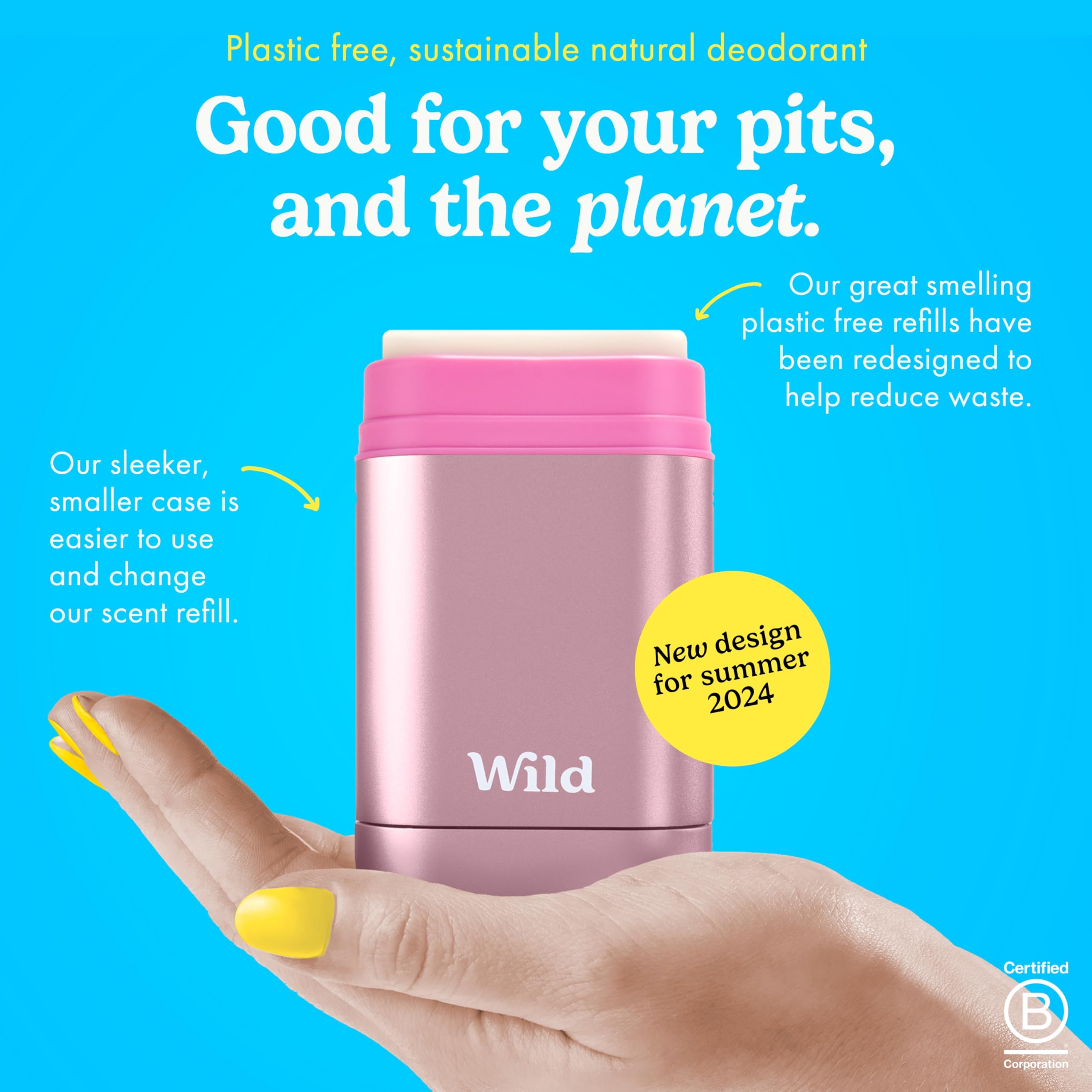 Wild refill-pack bamboo pulp refill showing zero-plastic sustainability.