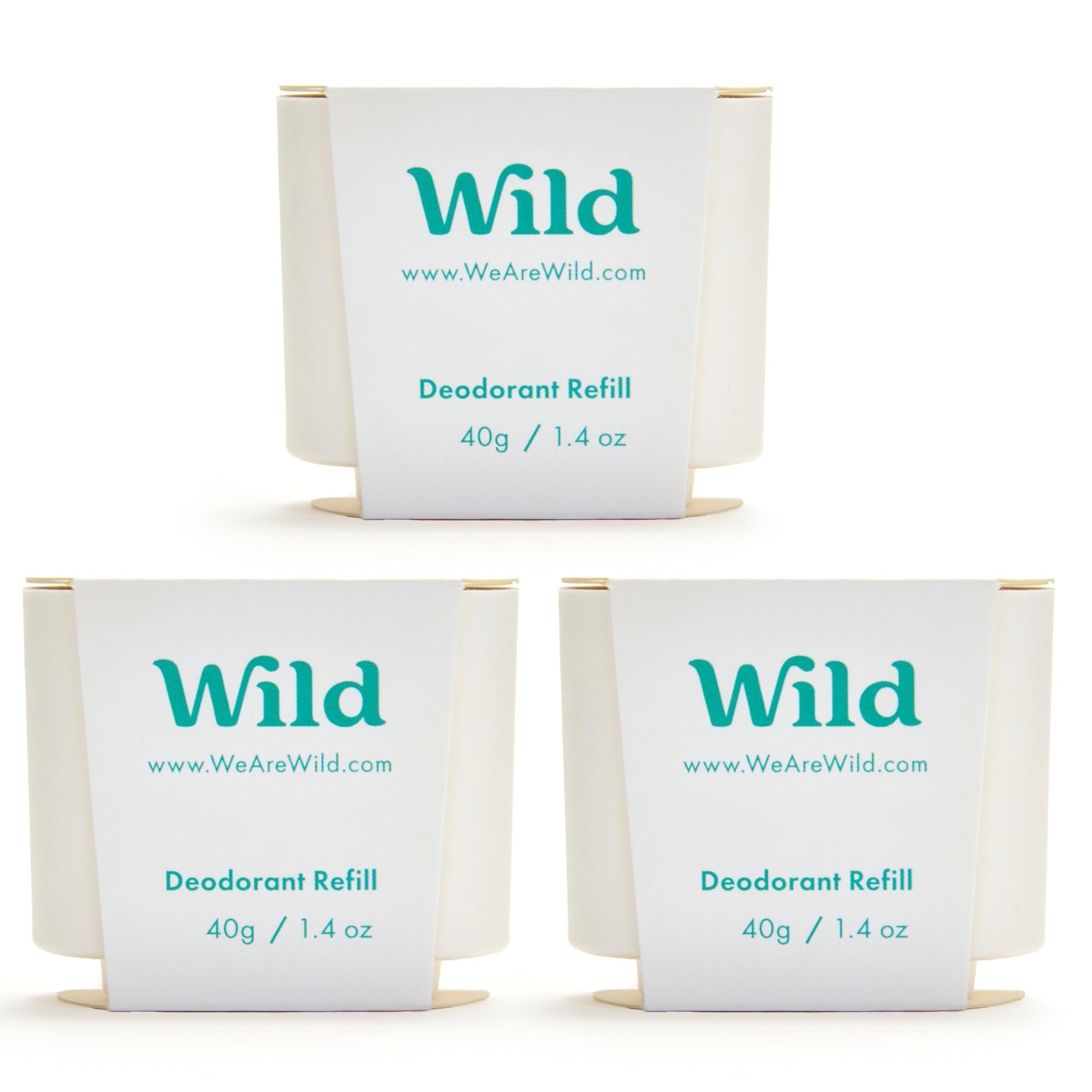 Wild refillable deodorant Fresh Cotton & Sea Salt pack promoting daily freshness