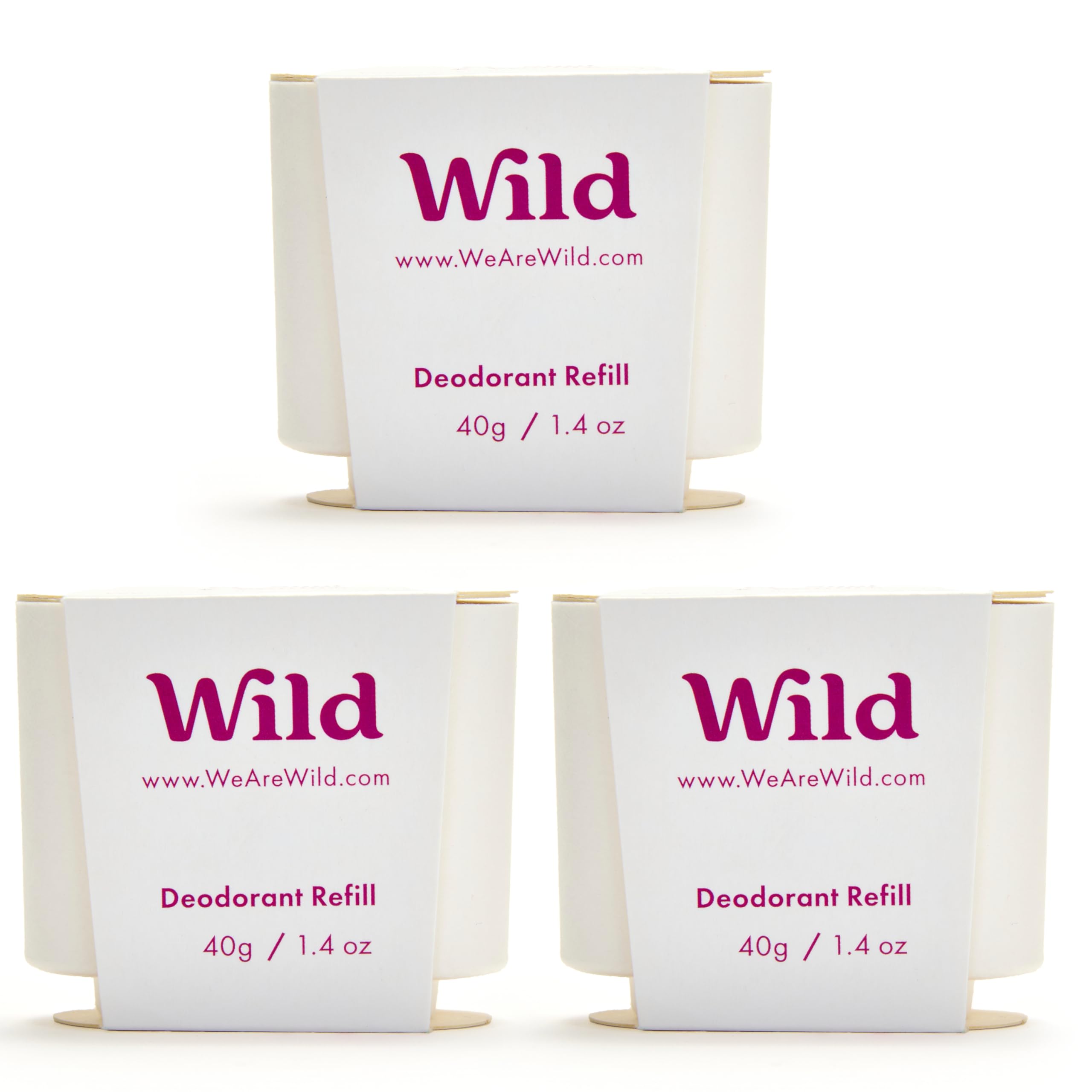 Wild refillable deodorant with refill system shown for waste-free daily use.