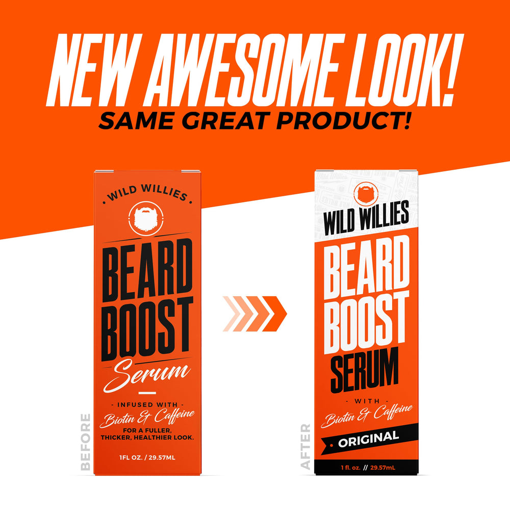 Wild Willies beard balm and serum laid out for daily grooming ritual