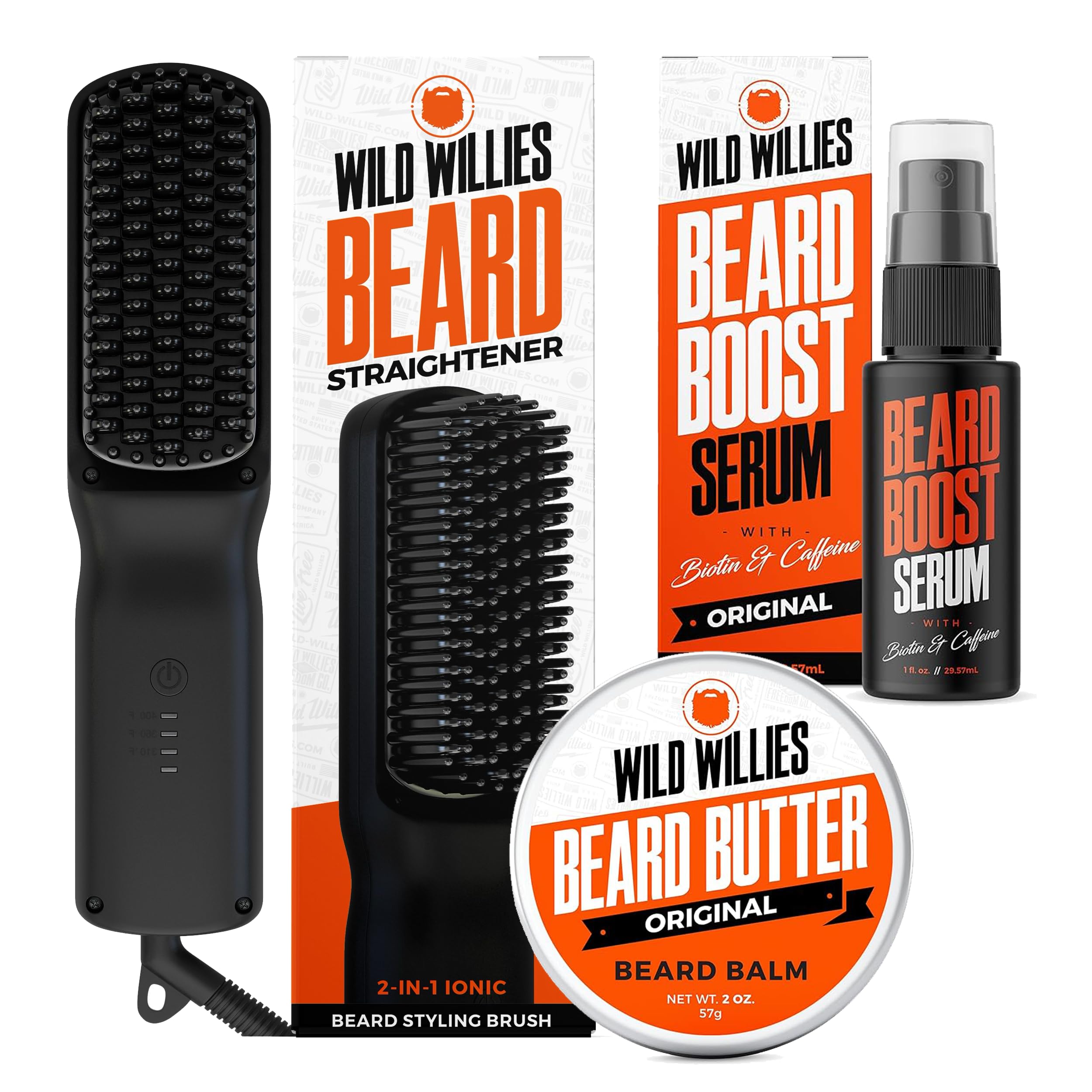 Wild Willies beard care kit product shot for daily beard maintenance