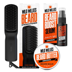 Wild Willies beard care kit product shot for daily beard maintenance