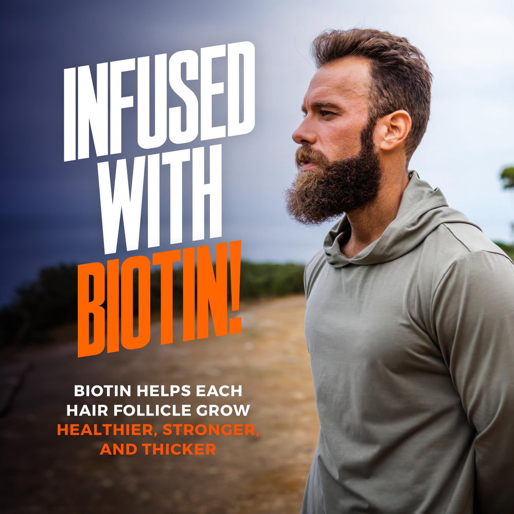 Wild Willies Beard Growth Serum with biotin and caffeine supports healthy follicles.