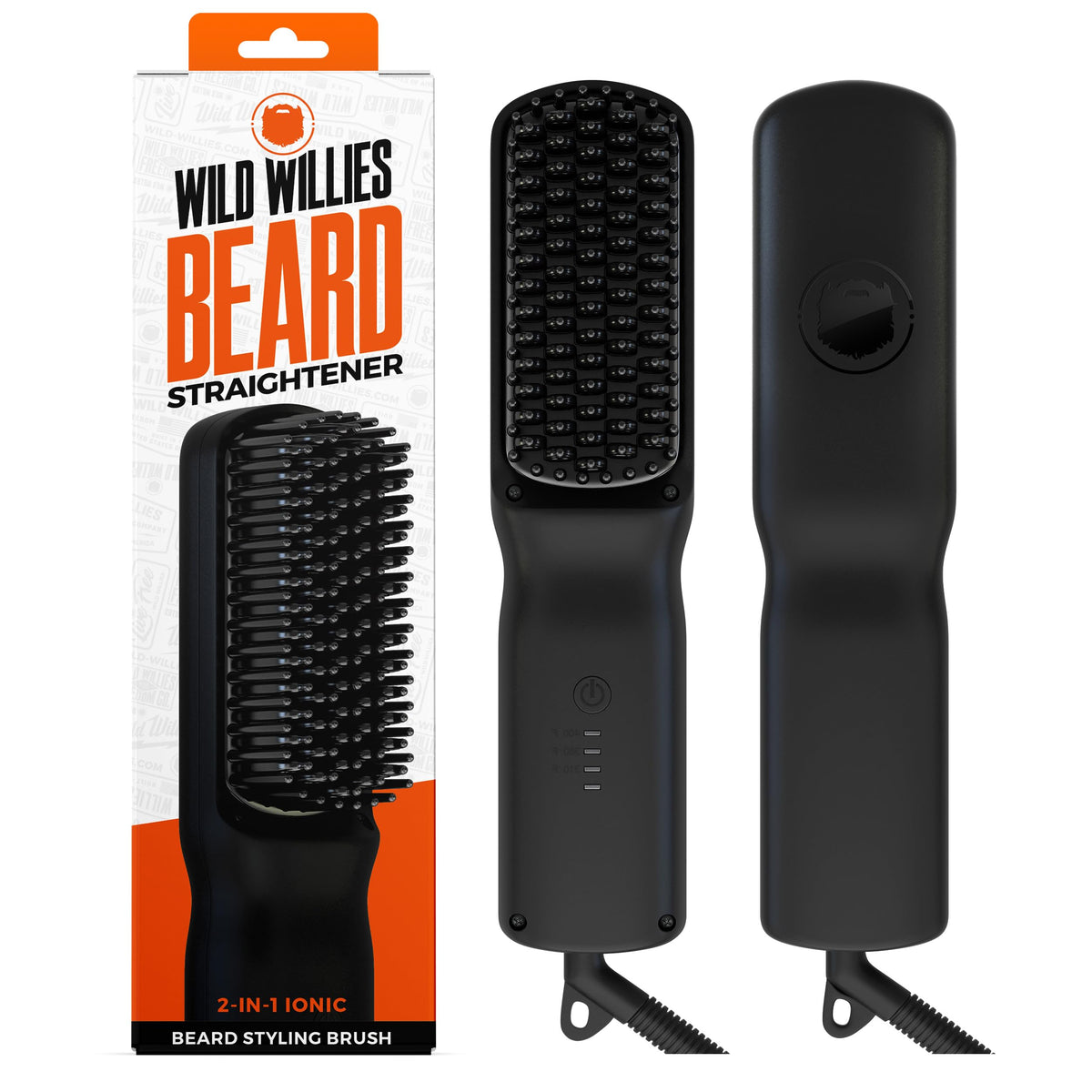 Wild Willies beard straightener compact design for on-the-go grooming and quick touch-ups.
