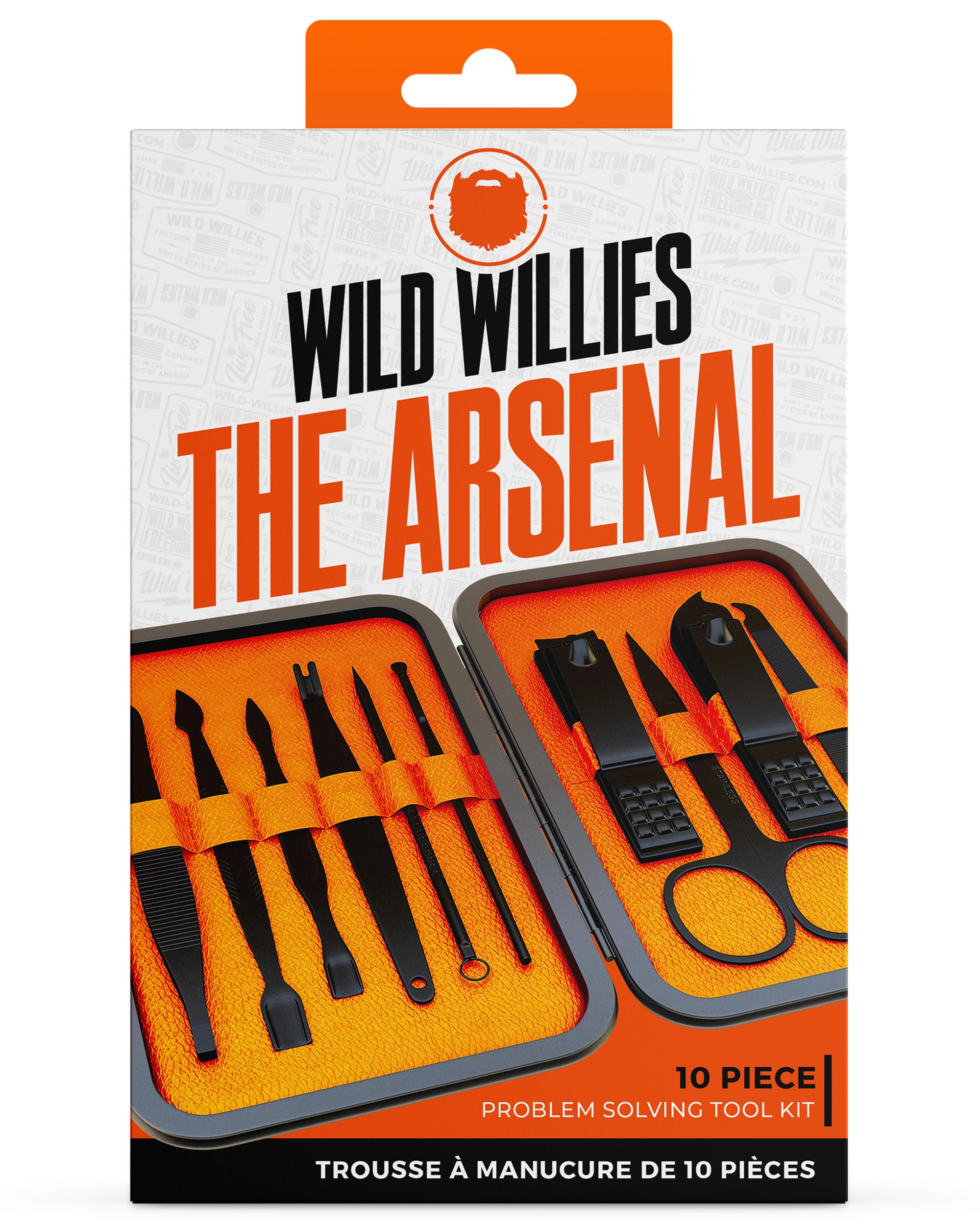 Corta uñas Wild Willies con borde inclinado para cortes limpios y seguros