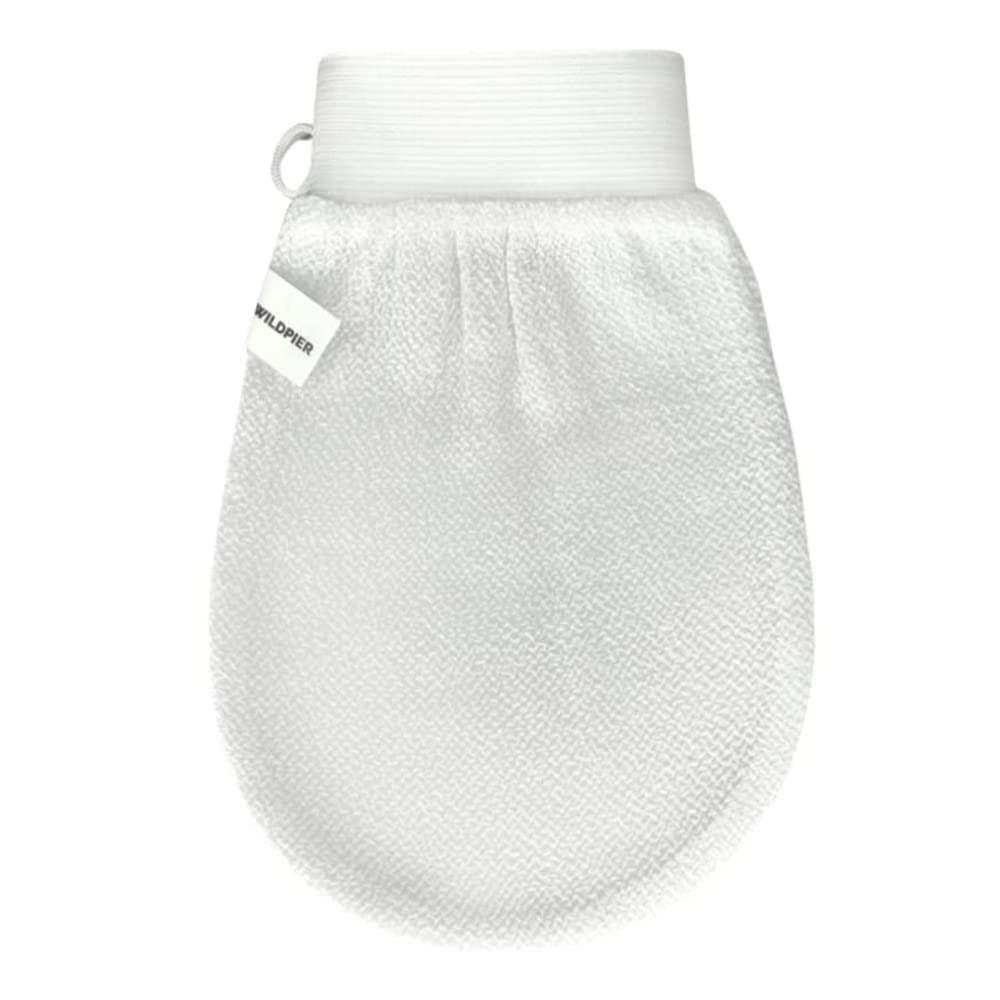 Wildpier exfoliating glove texture close-up for gentle deep exfoliation.