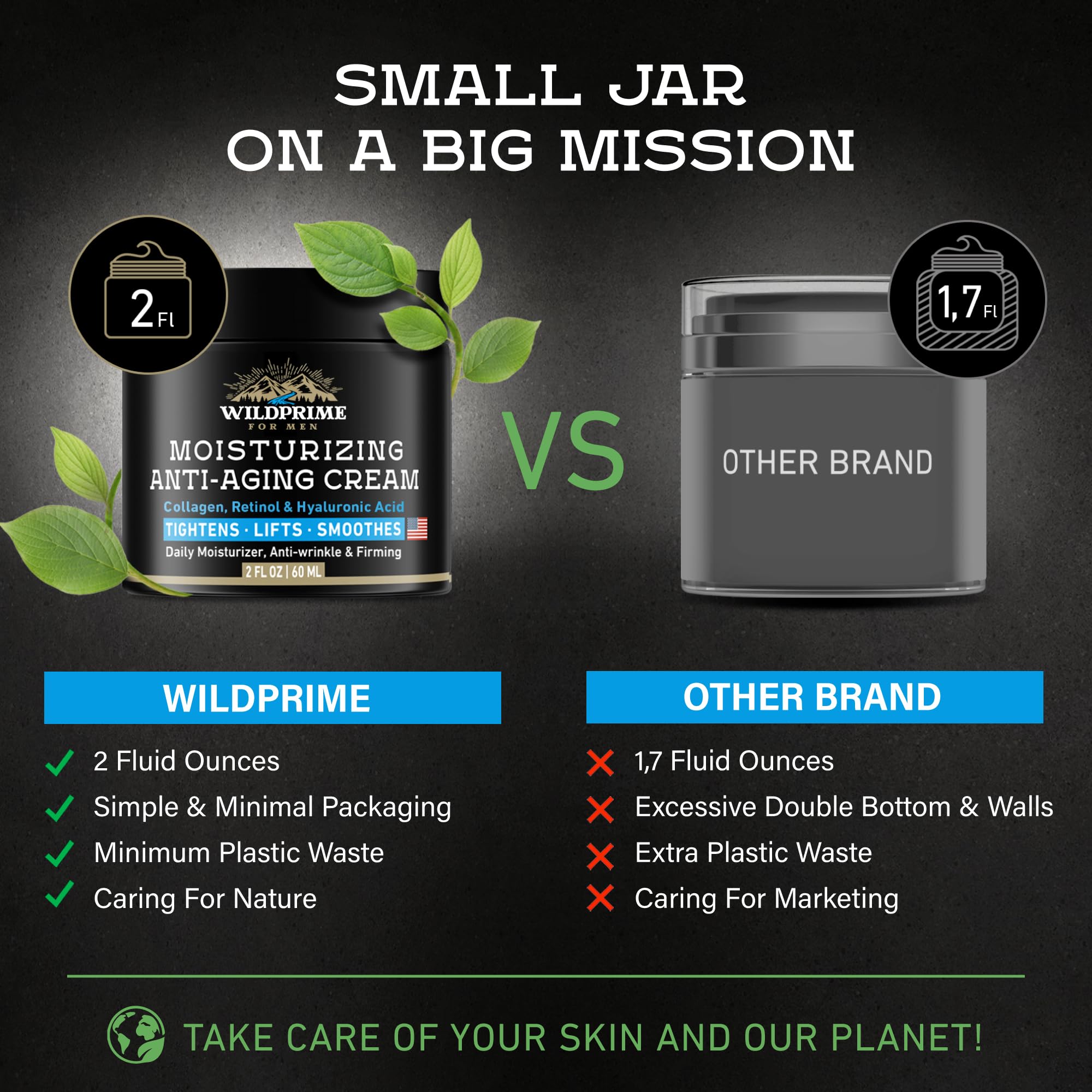 WildPRIME avocado oil and collagen visuals suggest nourishing relief for uneven texture.