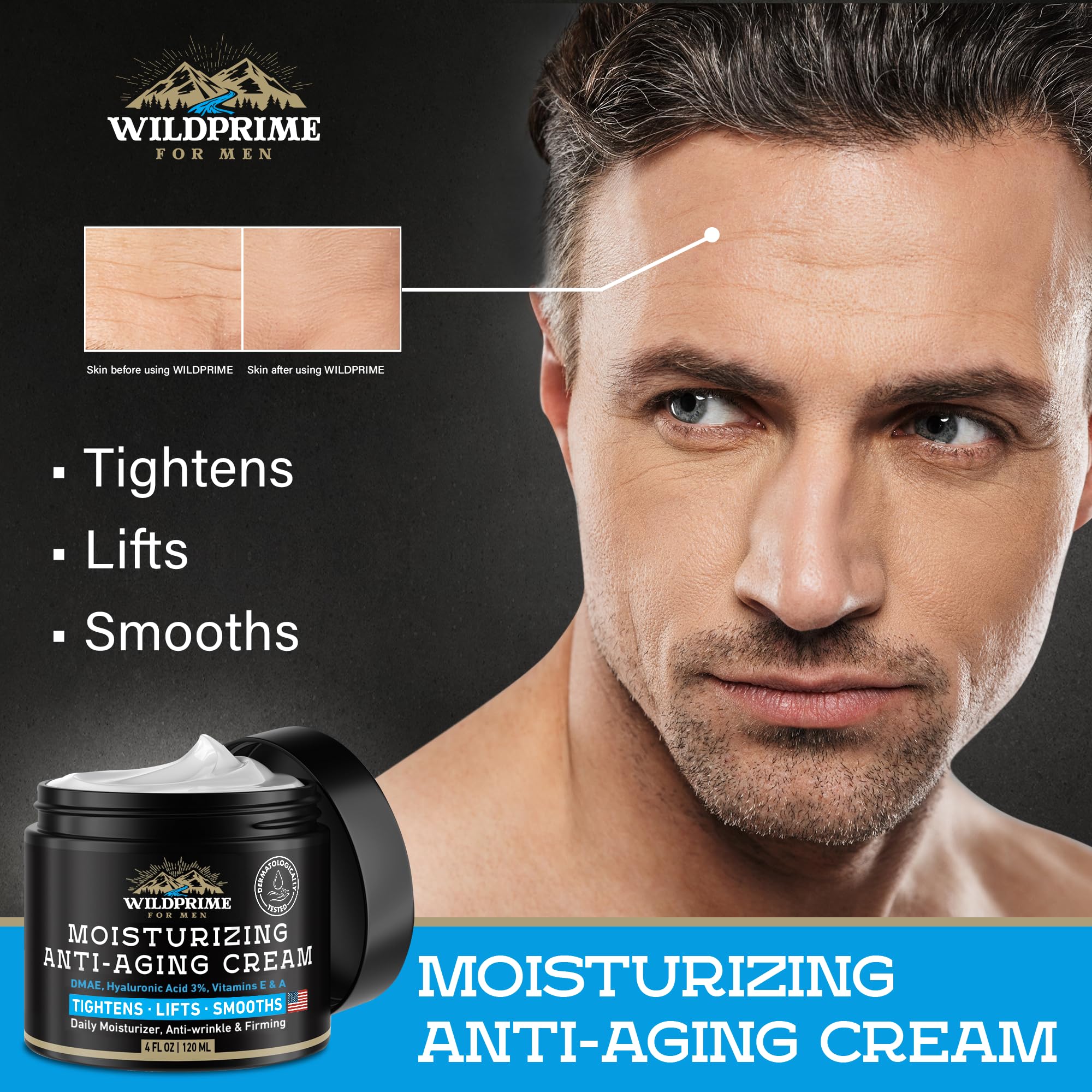 WildPRIME moisturizer application demonstrates aftershave use for soothing, non-greasy skin