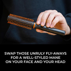 Wild Willies Round Beard Brush wet styling helps detangle and smooth hair