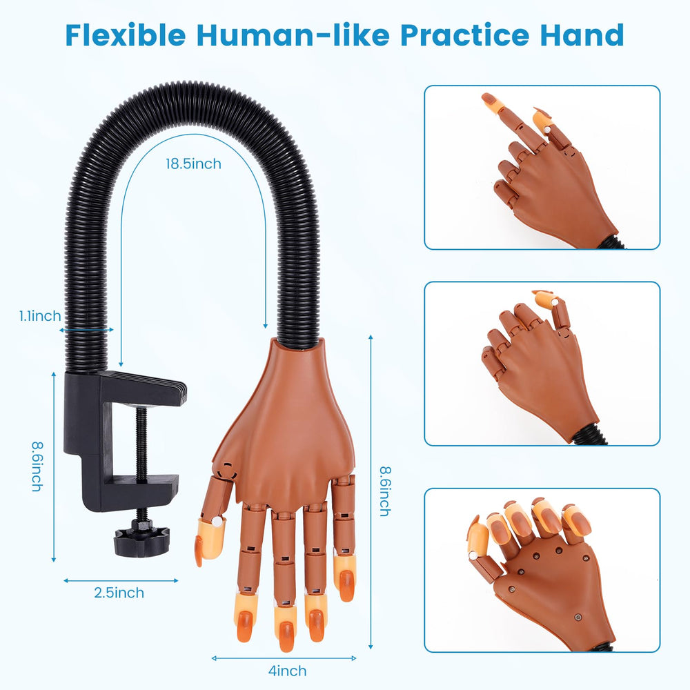 Wilfniee extension tips used to practice longer nail designs