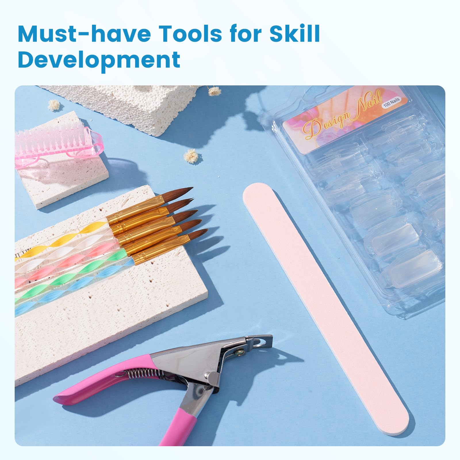 Wilfniee essential nail tools kit included for smooth practice sessions