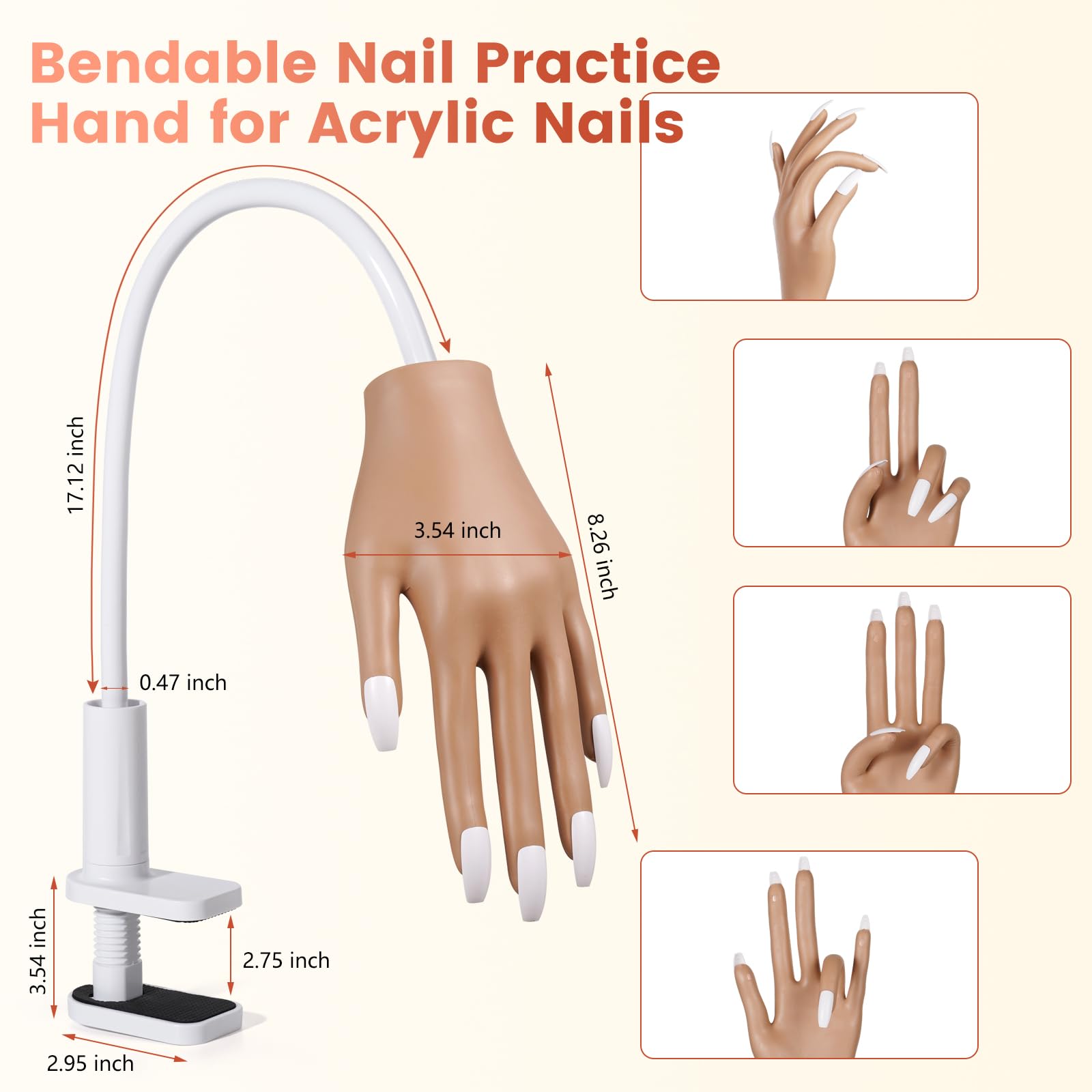 Wilfniee flexible fingers allow diverse nail art angles for versatile training.