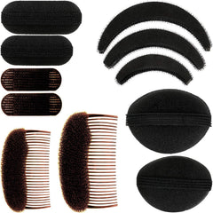 WILLBOND 11-piece hair bump sponge set packaging demonstrates versatile styling options for various looks