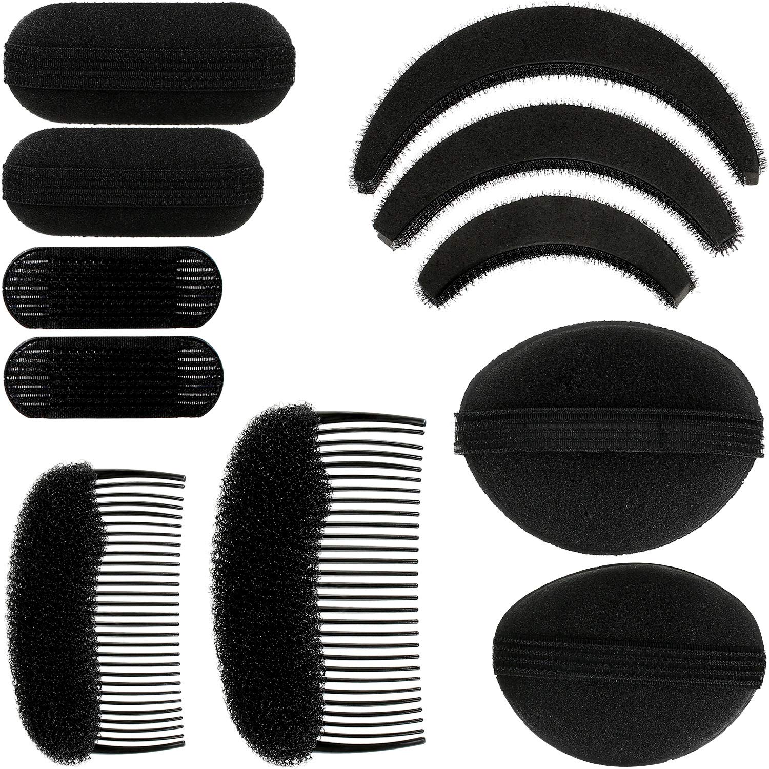WILLBOND 11pc volume hair bases set, versatile for DIY bouffant hairstyles