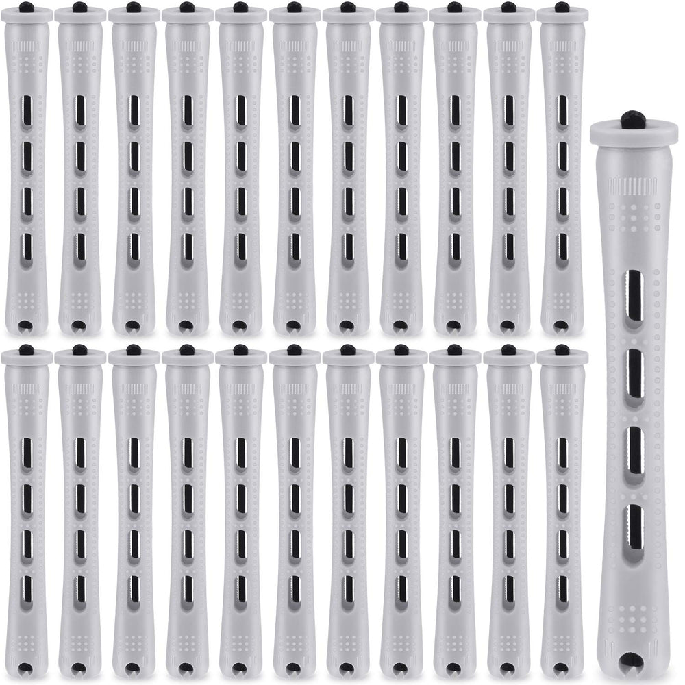 Willbond 60pcs perm rods gray pack enables versatile home curling options.
