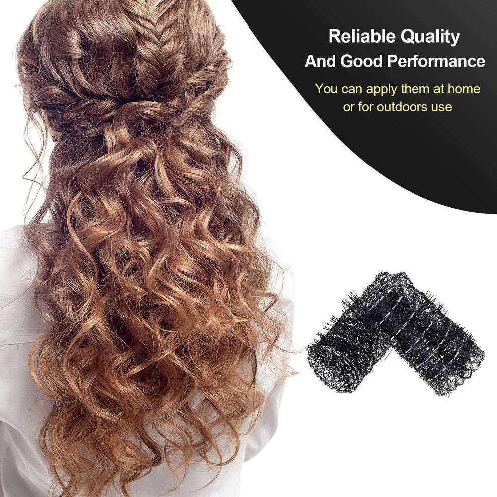 Willbond black hair rollers close-up shows durable plastic construction
