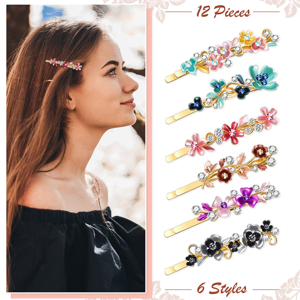 Willbond colorful flower bobby pins brighten any outfit.