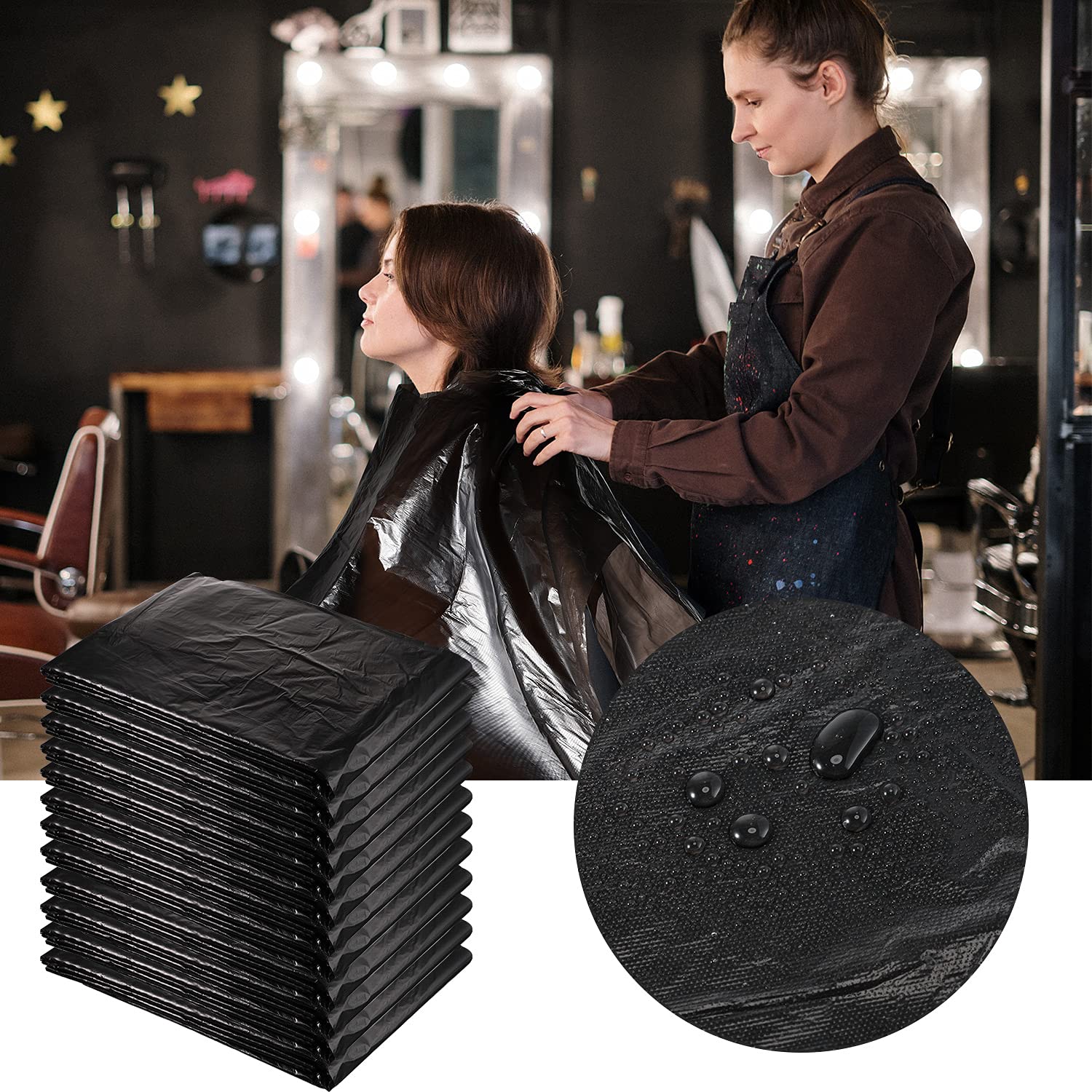 WILLBOND disposable salon cape folded compact easy storage at home or travel.
