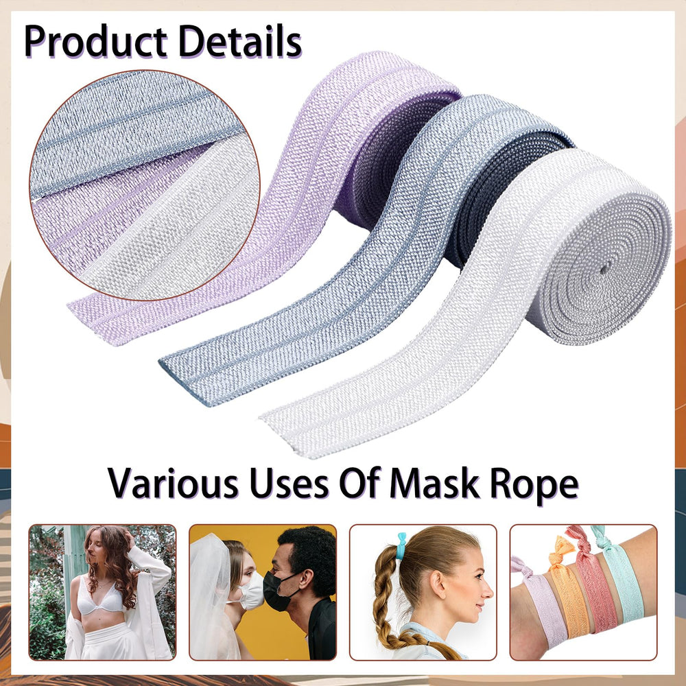 Willbond fold over elastic Morandi tones—two textures for shiny or matte crafts
