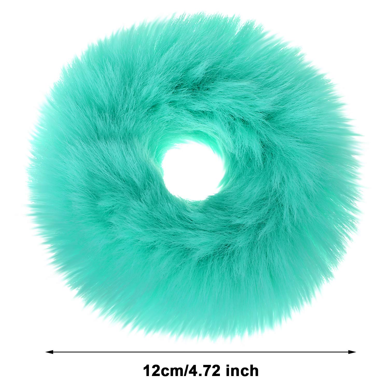 Willbond fuzzy scrunchies multi-color pom-poms inspire playful looks for quick styling on busy days.