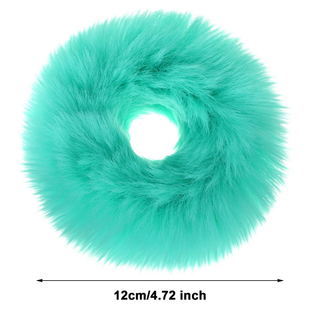 Willbond fuzzy scrunchies multi-color pom-poms inspire playful looks for quick styling on busy days.
