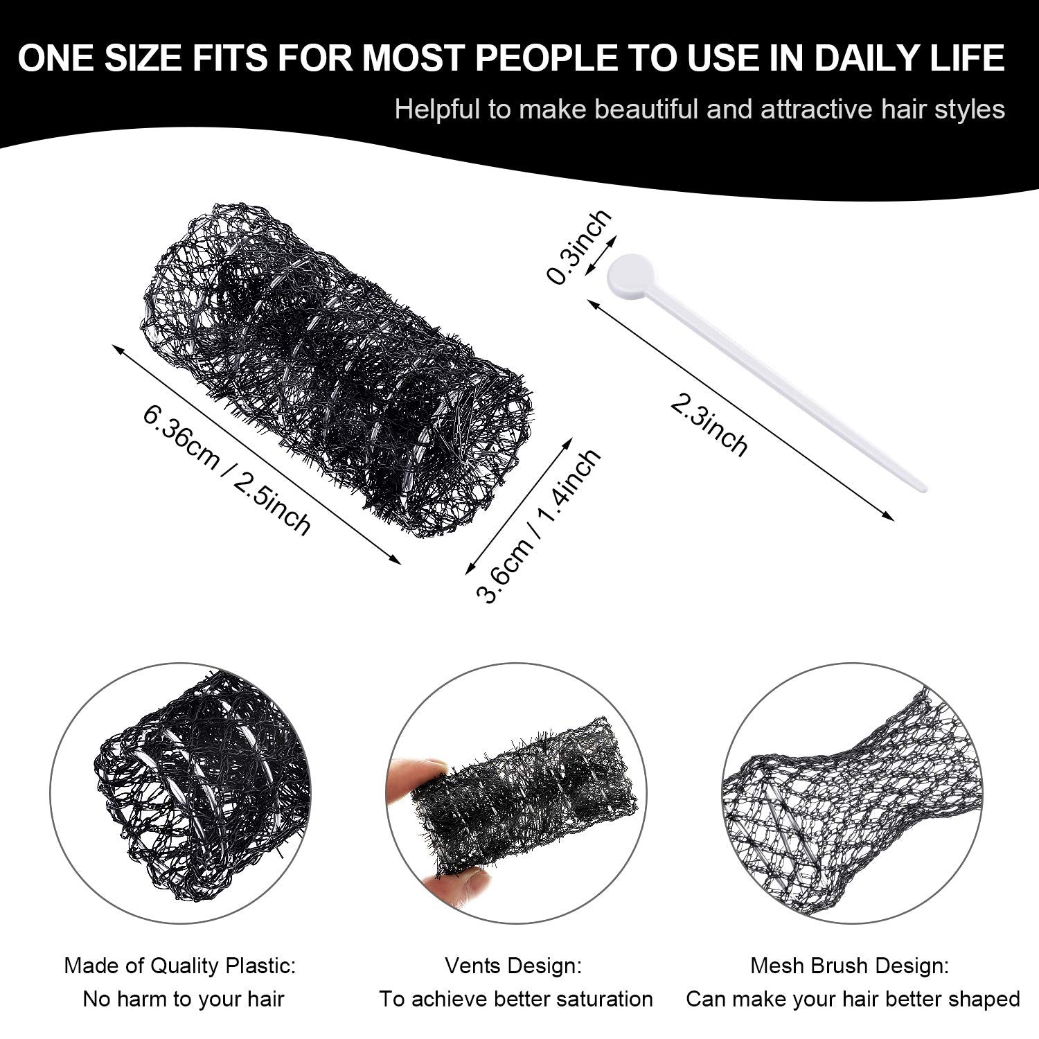 Willbond hair roller picks secure rollers for lasting waves