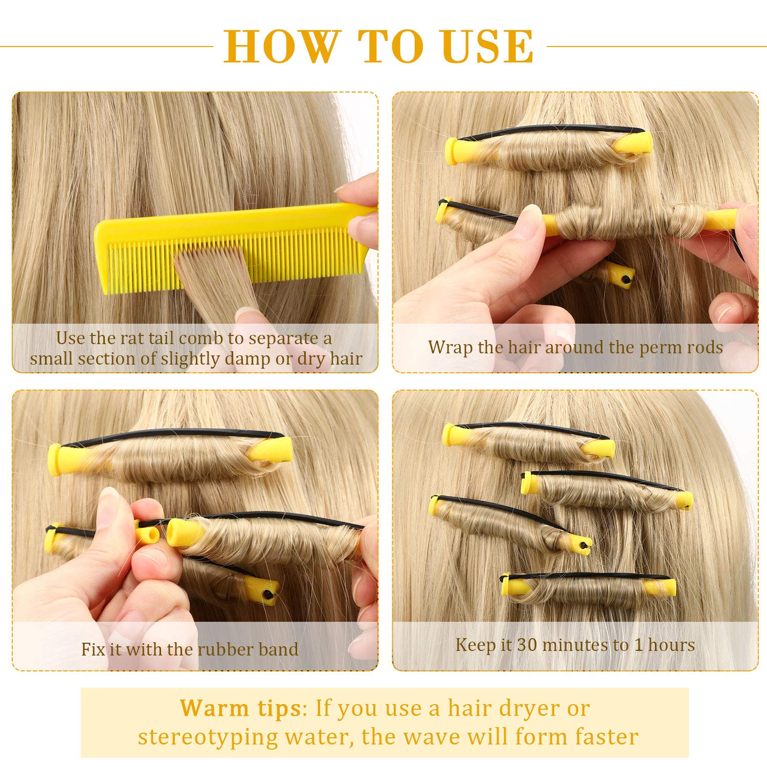 Willbond heatless curl rollers providing safe, simple styling without heat.