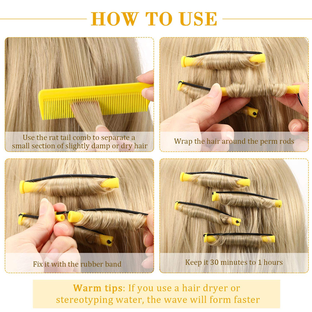 Willbond heatless curl rollers providing safe, simple styling without heat.