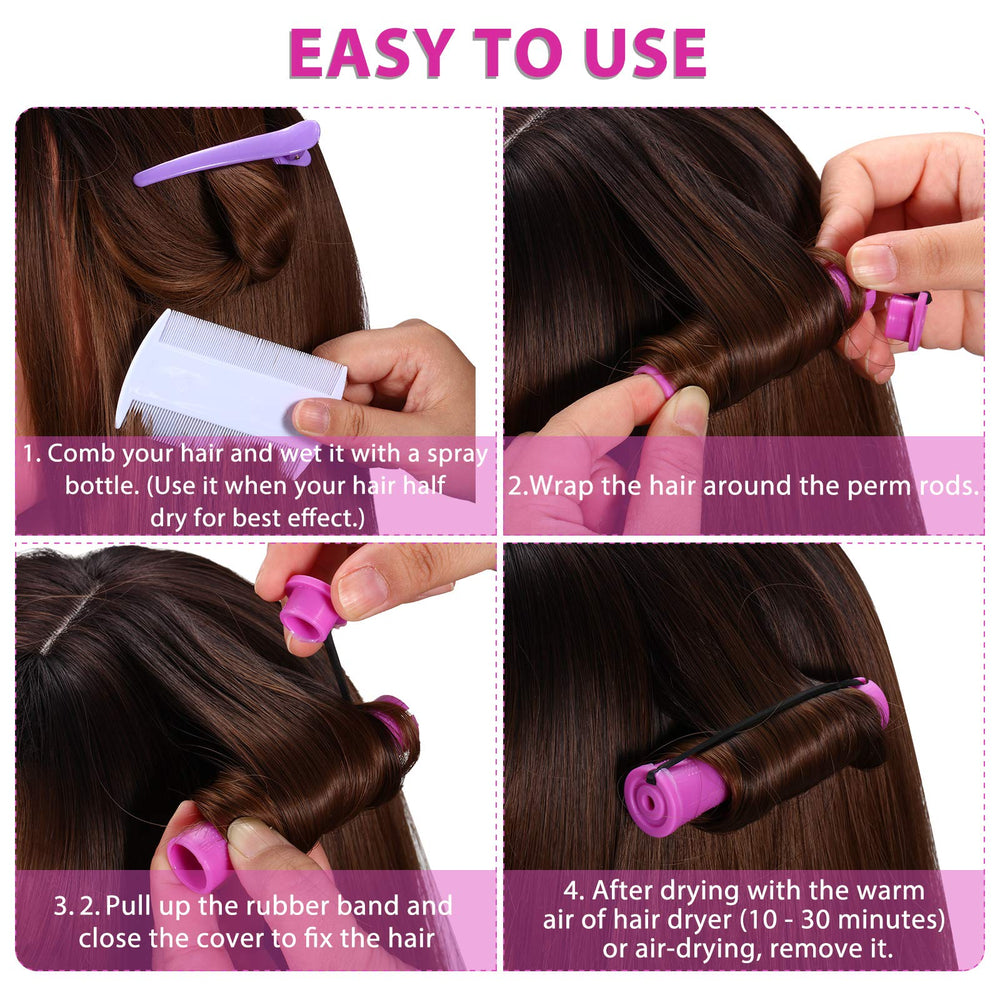 WILLBOND perm rods hair-wrap demonstration for quick, even curls.