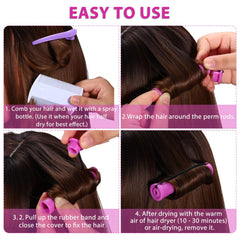 WILLBOND perm rods hair-wrap demonstration for quick, even curls.