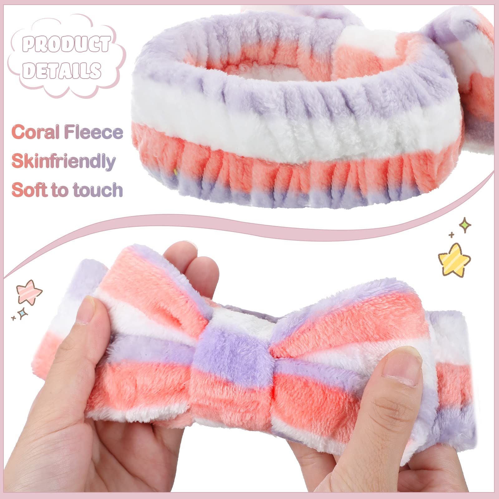 WILLBOND soft flannel headband closeup; fluffy comfort protects skin while applying serums.