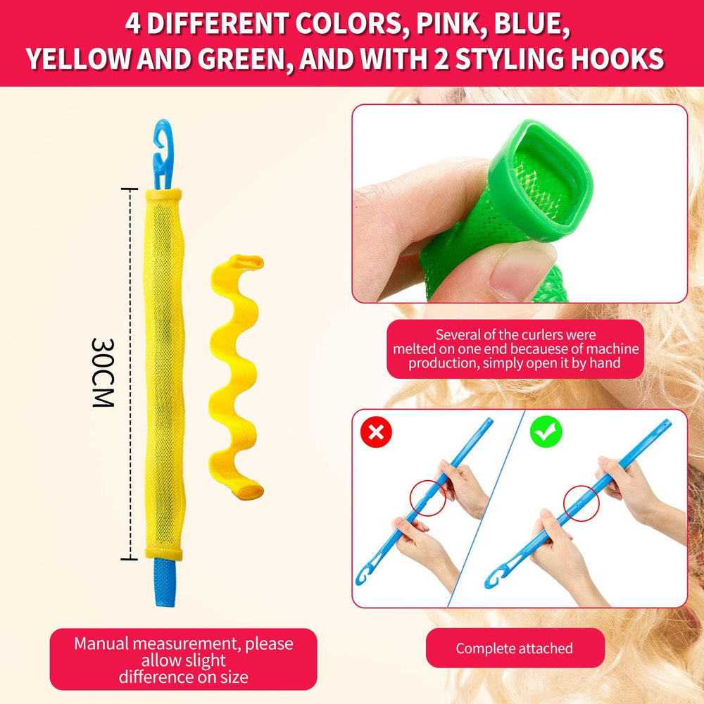 WILLBOND spiral-curlers in varied colors for versatile styling