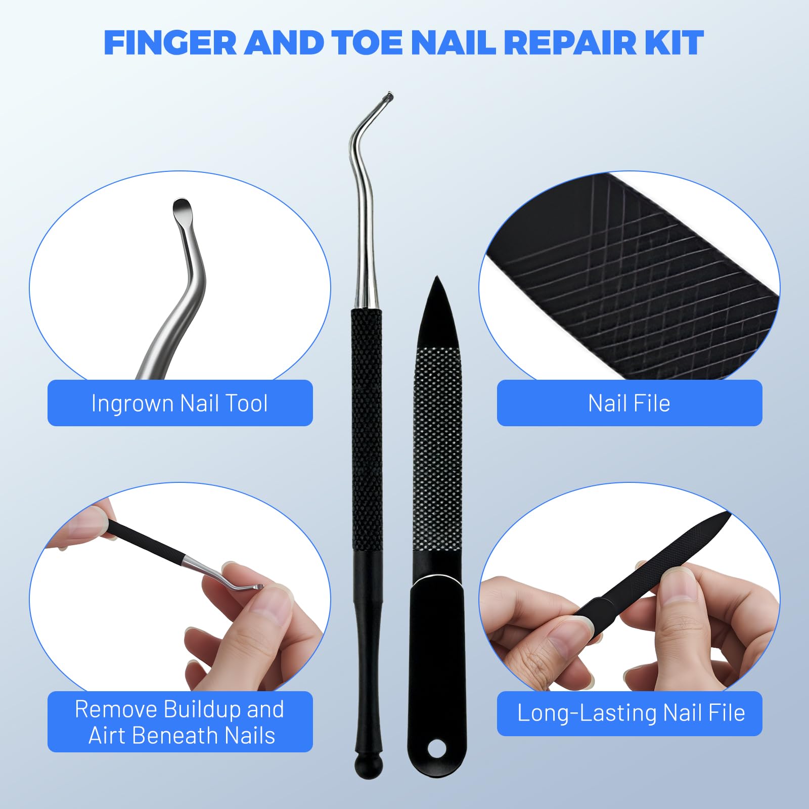 Willbuy 5-piece nail care set—comprehensive home grooming tools.