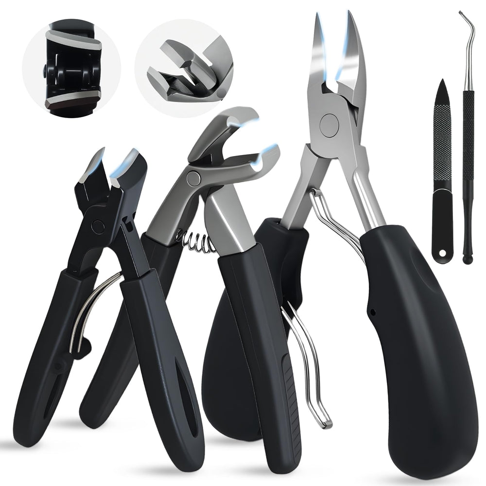 Willbuy heavy-duty toenail clippers with large blade for thick nails—clean, precise trims.